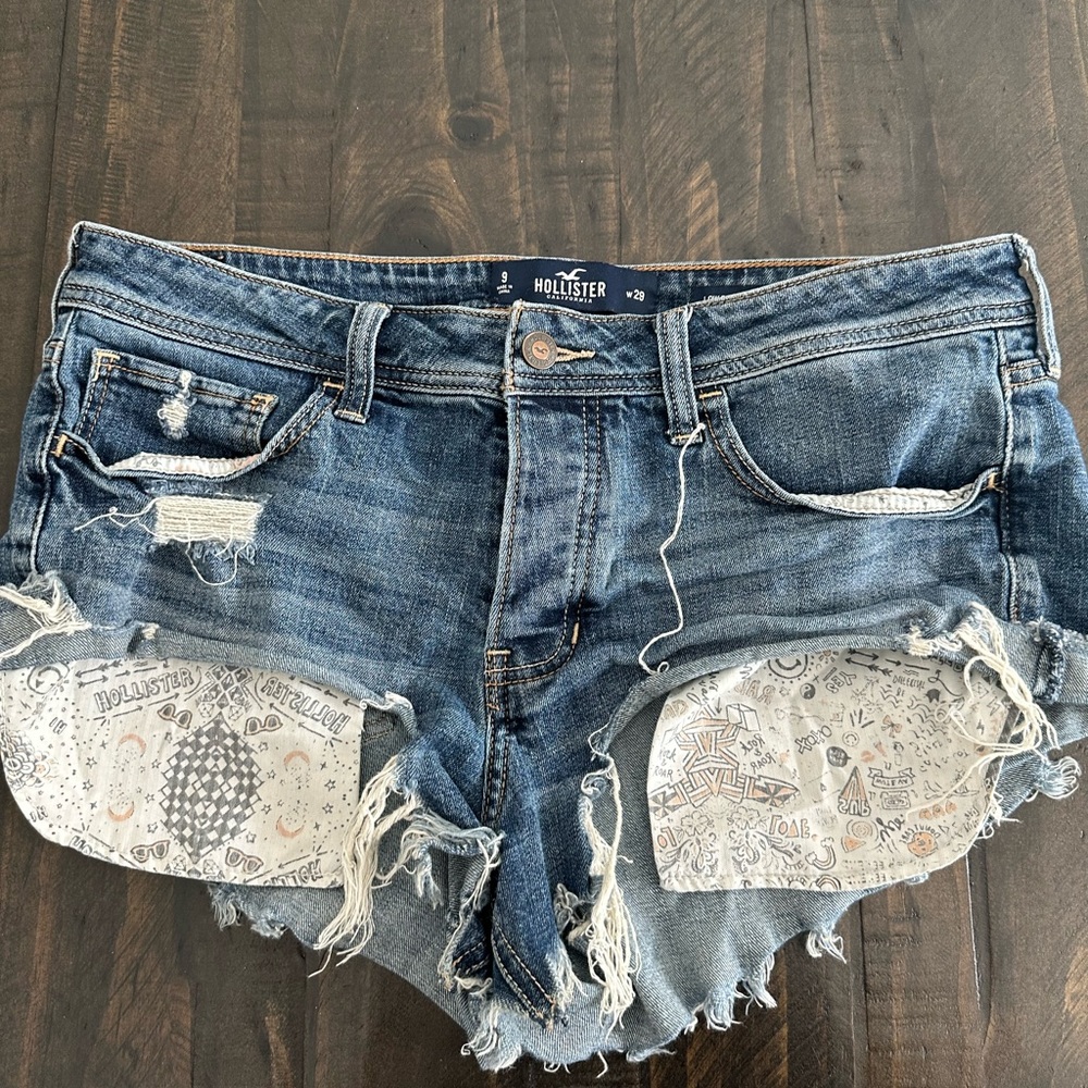 Dark Wash Hollister Jean Shorts